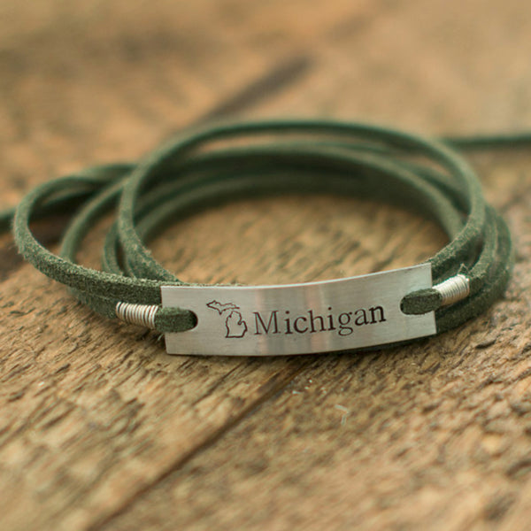 Michigan Green Wrap Bracelet - IF Only Pretty LLC