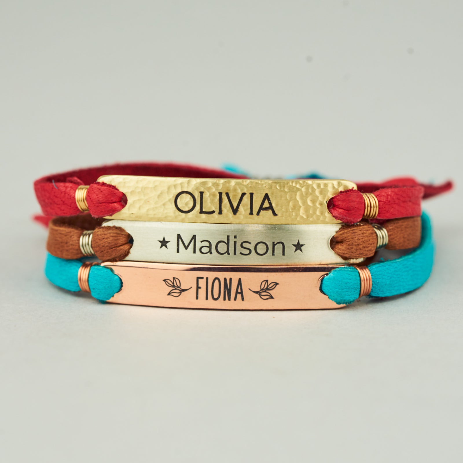 Personalized Leather Wrap Bracelet