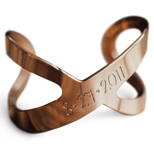 Personalized Infinity Bracelet | Personalized Engraved Cuff Bracelet for Women