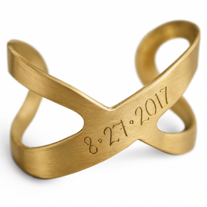 Personalized Infinity Bracelet | Personalized Engraved Cuff Bracelet for Women