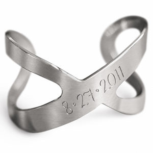 Personalized Infinity Bracelet | Personalized Engraved Cuff Bracelet for Women