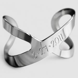 Personalized Infinity Bracelet | Personalized Engraved Cuff Bracelet for Women