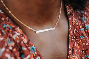 Personalized Bar Necklace - IF Only Pretty LLC