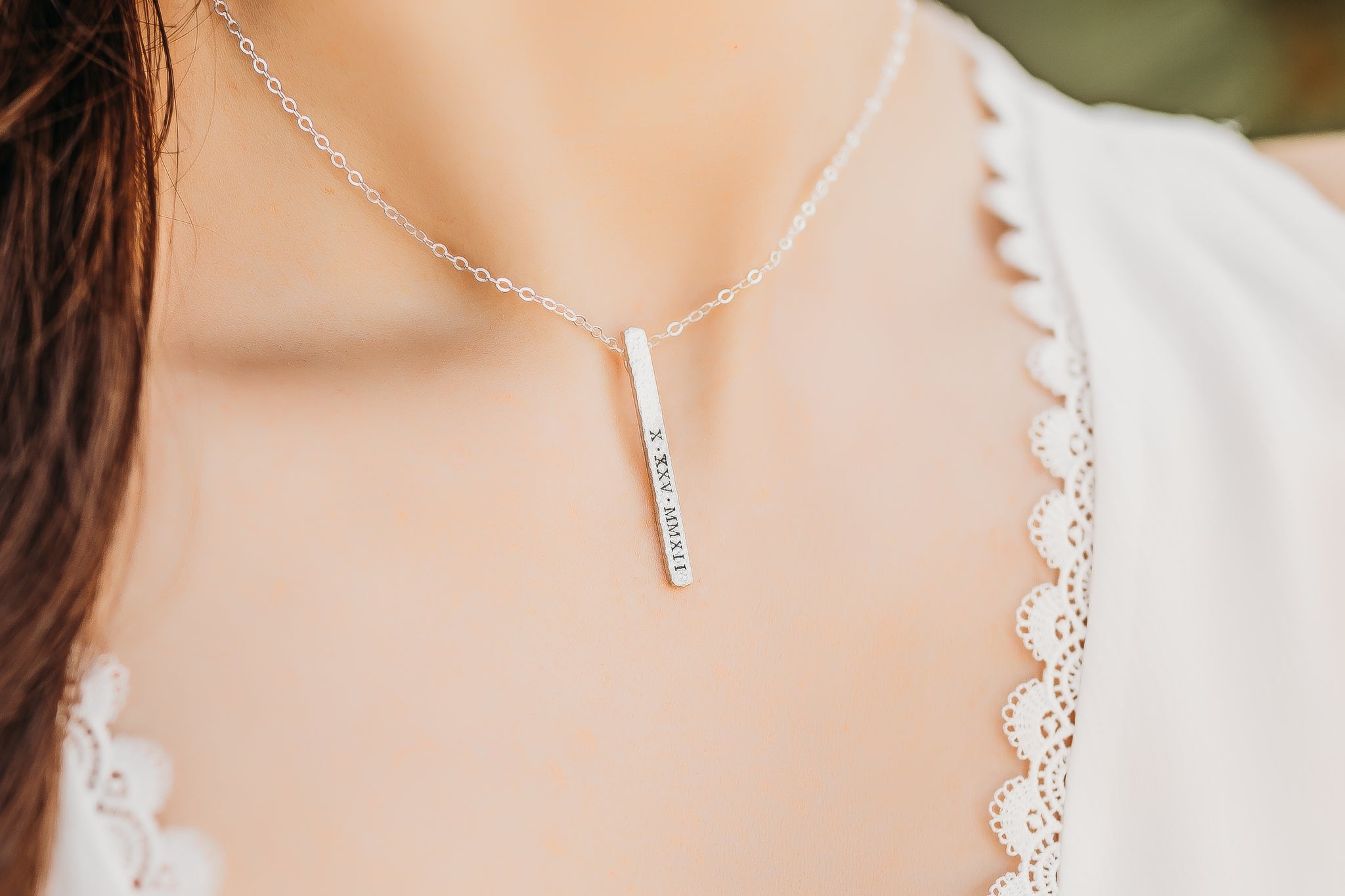 Personalized Vertical Bar Necklace in 925 Sterling Silver | JOYAMO -  Personalized Jewelry