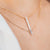 Vertical Bar Two Chain Necklace