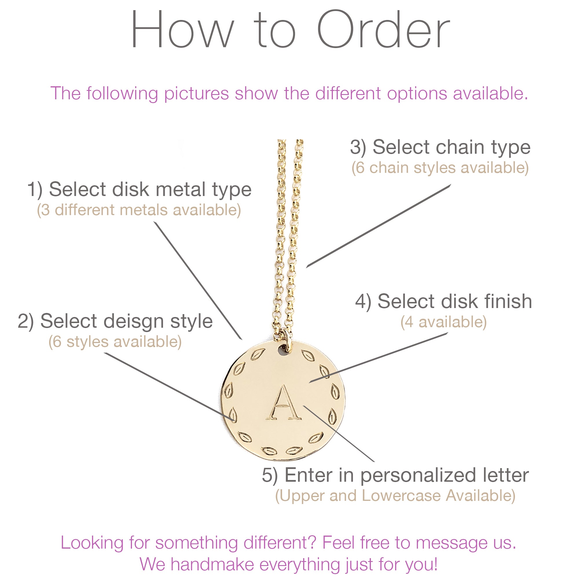 Personalized Monogram Necklace - IF Only Pretty LLC