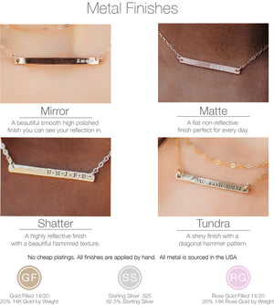 Long Personalized Bar Necklace