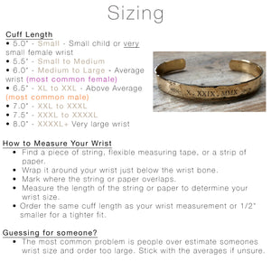 Scenic Mountain Cuff - Personalized - IF Only Pretty LLC