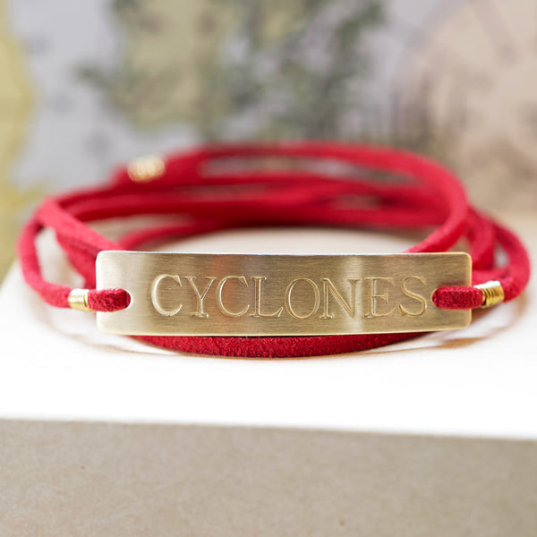 Iowa State Cyclones Red Wrap Bracelet - IF Only Pretty LLC