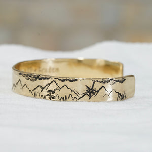 Scenic Mountain Cuff - Personalized - IF Only Pretty LLC