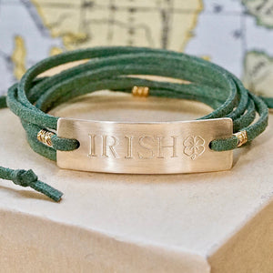 Notre Dame Green & Gold Irish Bracelet - IF Only Pretty LLC