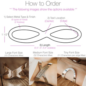 Personalized Infinity Cuff Bracelet - IF Only Pretty LLC