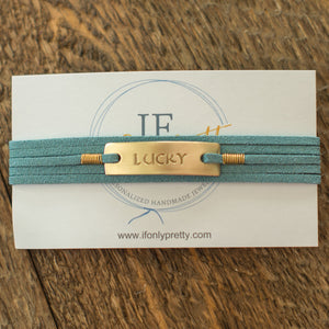 Lucky Wrap Bracelet - Gold and Turquoise - IF Only Pretty LLC