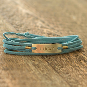 Lucky Wrap Bracelet - Gold and Turquoise - IF Only Pretty LLC