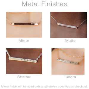 Vertical Bar Two Chain Necklace