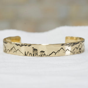 Scenic Mountain Cuff - Personalized - IF Only Pretty LLC