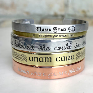 Personalized Cuff Bracelet - IF Only Pretty LLC