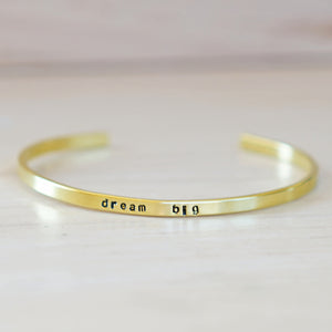 Dream Big Dainty Cuff Bracelet - IF Only Pretty LLC