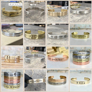 Personalized Cuff Bracelet - IF Only Pretty LLC