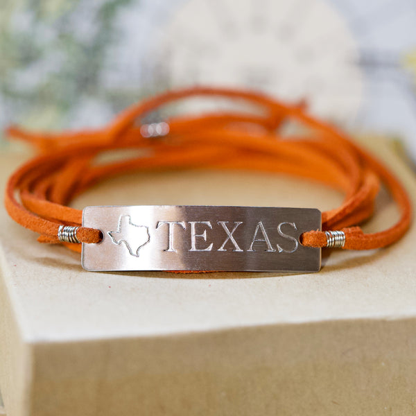 Texas Burnt Orange Bracelet - IF Only Pretty LLC