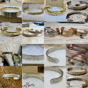 Extra Long Personalized Cuff Bracelet - IF Only Pretty LLC