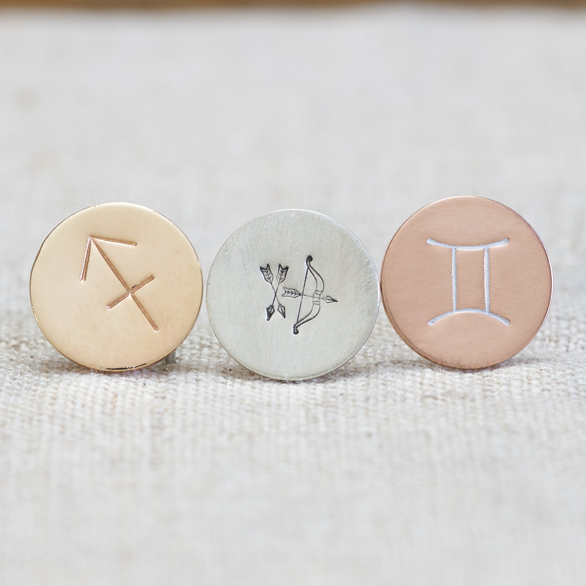 Zodiac shop sign earrings